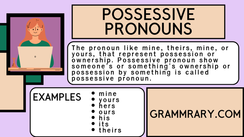 Possessive Pronouns Definition Examples Types Usage And List