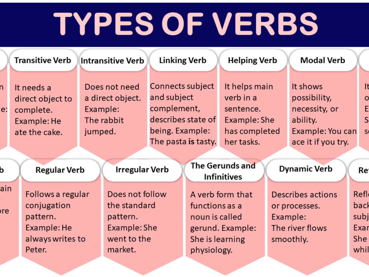 Types of verbs   Verbs and its types   grammrary.com