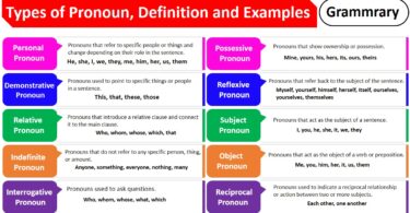 Pronoun and Types of Pronoun