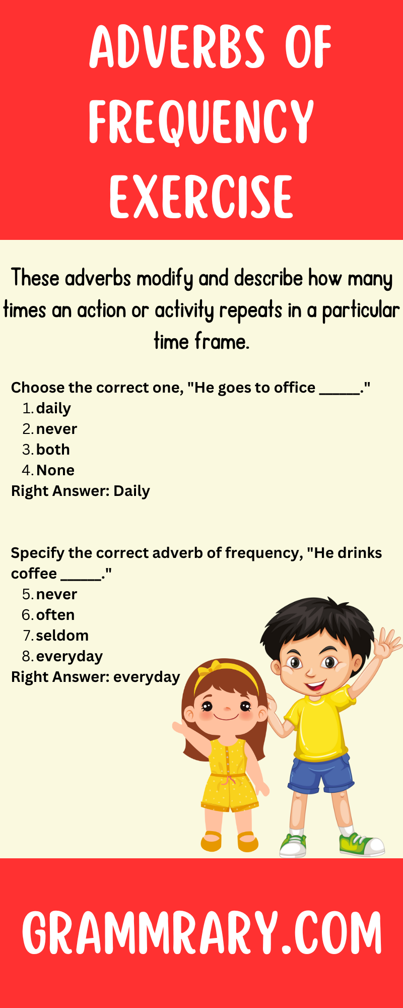Adverb of frequency exercises 