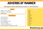 adverbs of Manner