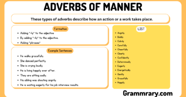 adverbs of Manner