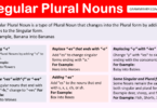 Regular Plural Nouns