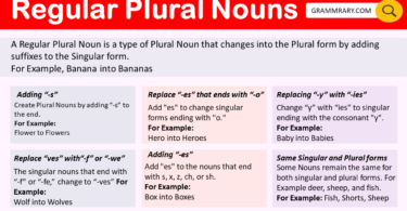 Regular Plural Nouns