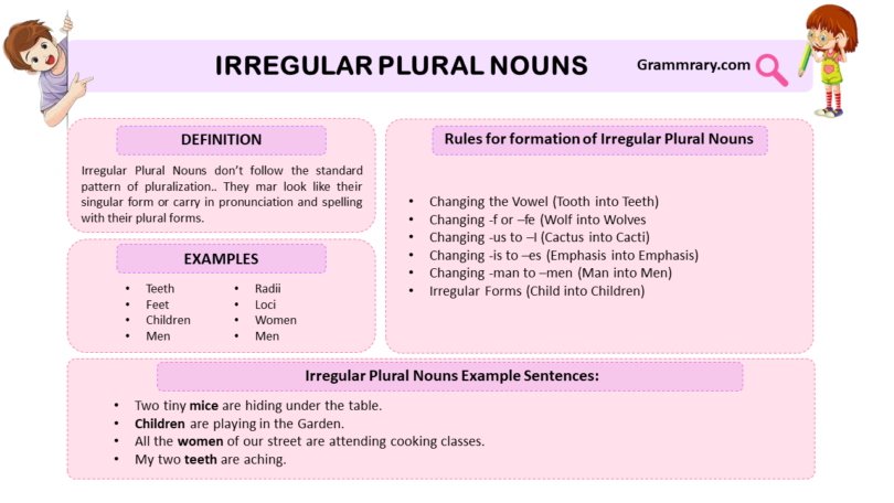 Irregular Plural Nouns