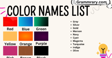 List of Color Names