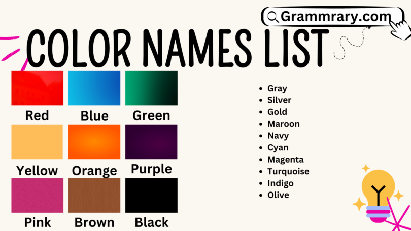 List of Color Names