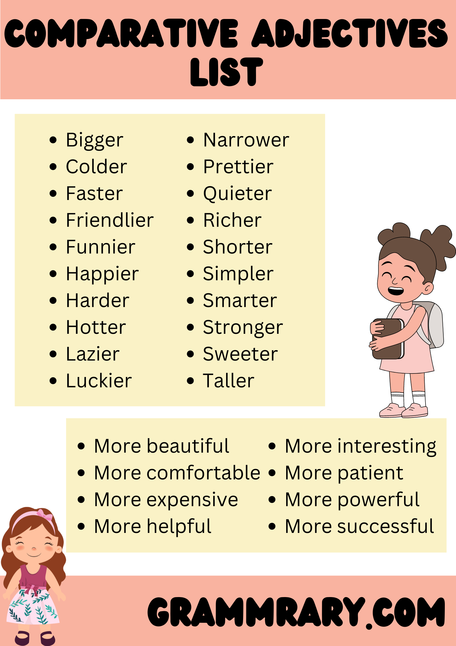 List of Comparative Adjectives