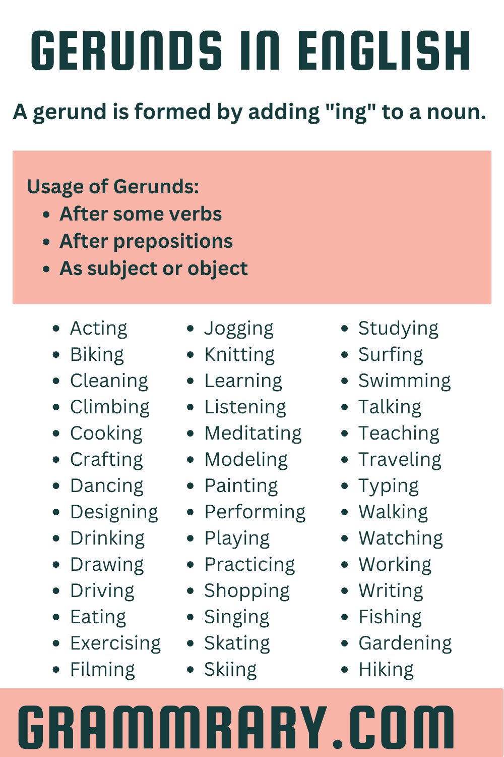 Gerunds in English