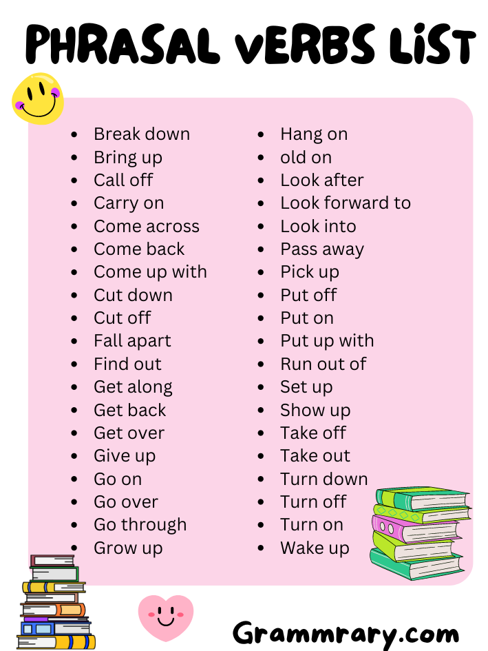 Phrasal Verbs List