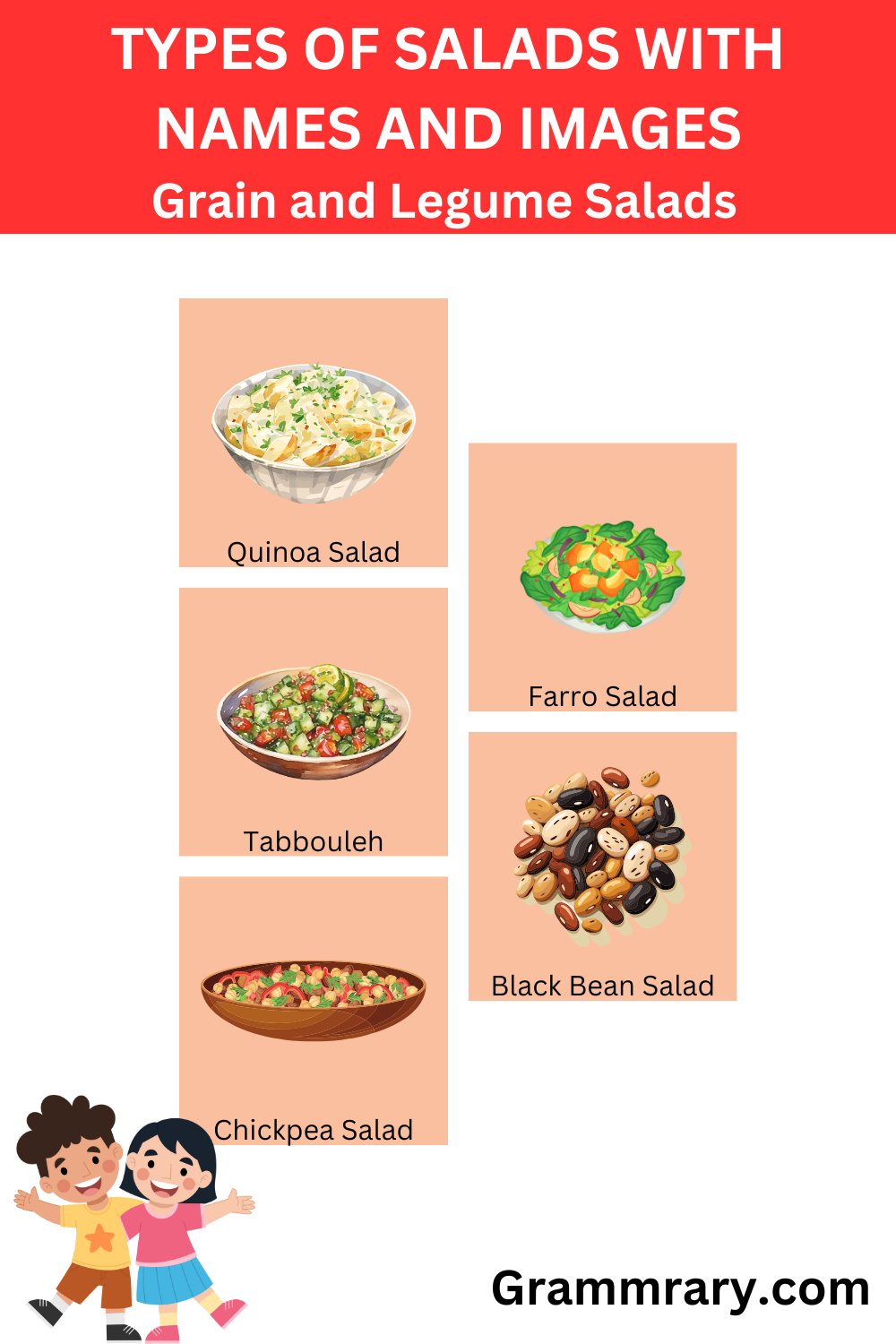 Different Types of Salads with names and images - grammrary.com