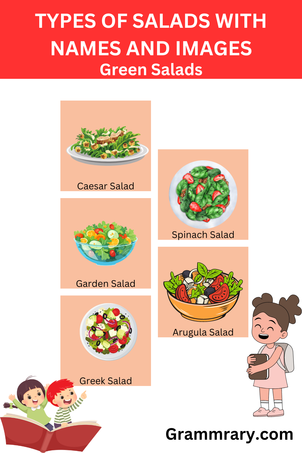 Types of Salads with Names and Images