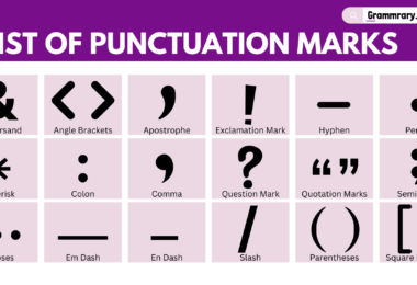 List of Punctuation Marks