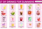 List of drinks for summer