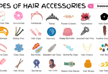 Types of hair accessories with names and images