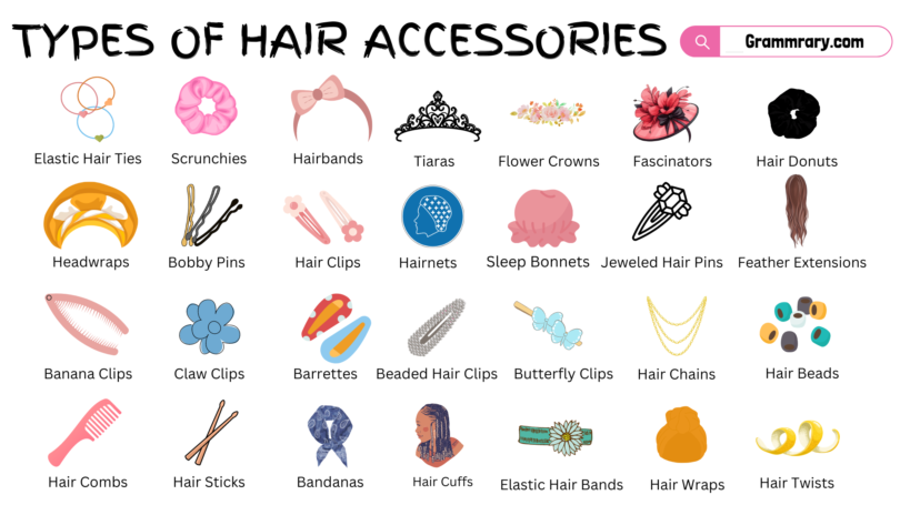 Types of Hair Accessories Names and Images