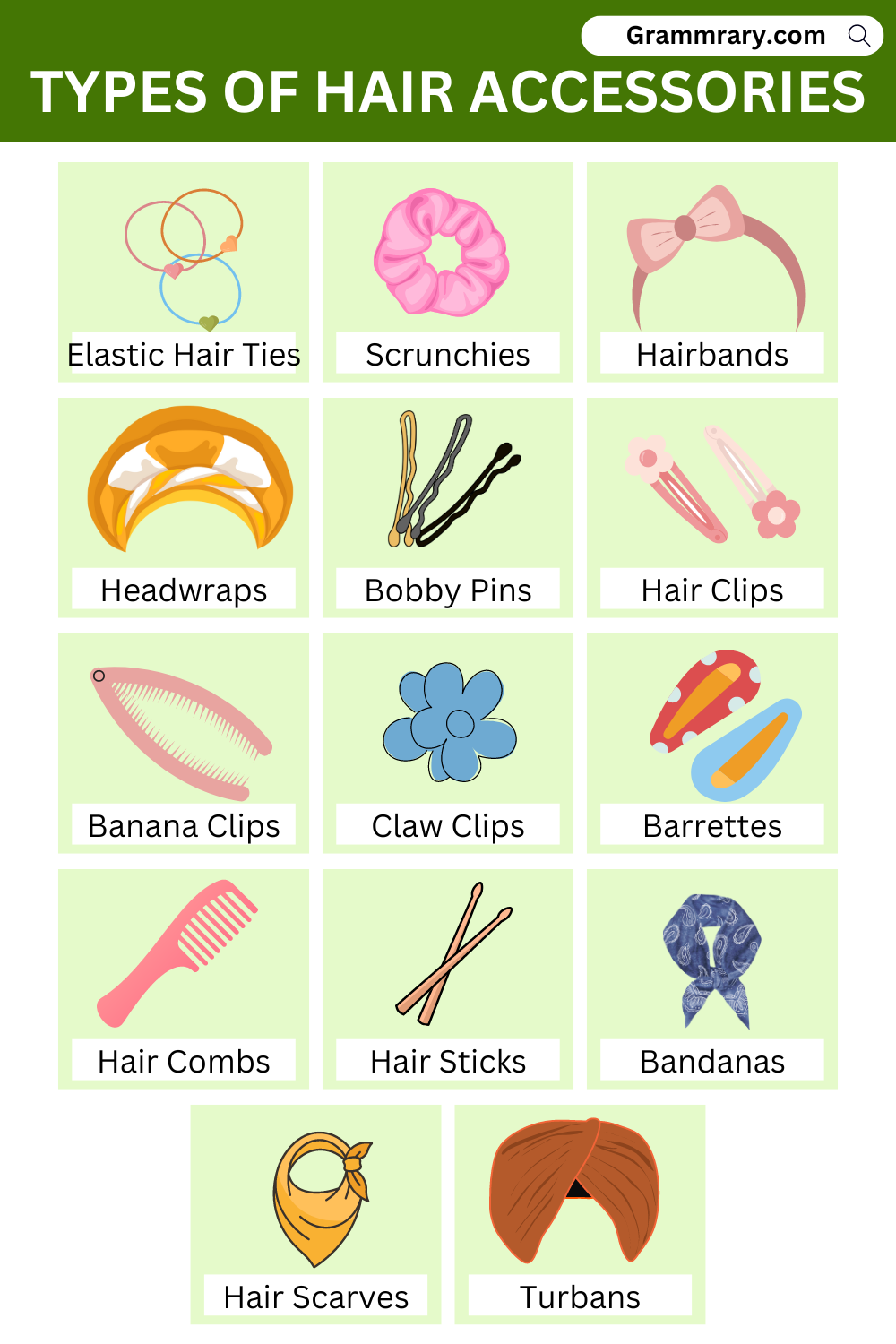 Types of hair accessories