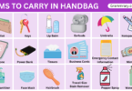 List of items to carry in handbag