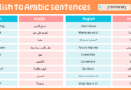 100 English to Arabic sentences for Daily Life Use