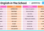 Speak English in the School | English To Hindi Sentences