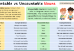 Countable vs Uncountable Nouns: Examples and How to Use