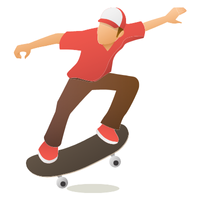 Skateboarding  in English