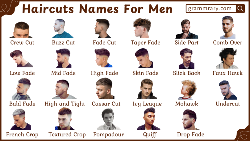 80 Names of Men Haircuts in English with Images