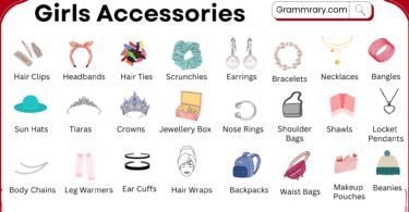 Girls Accessories names in English and Their Pictures