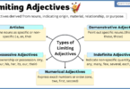 Limiting Adjectives definitions with Example Sentences in English