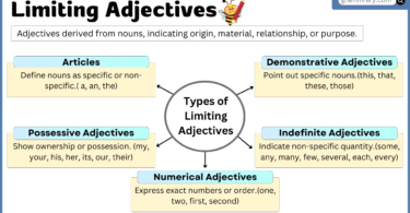 Limiting Adjectives definitions with Example Sentences in English