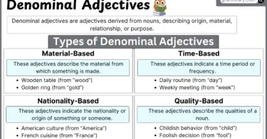 Denominal Adjectives Explained Simple Definition with Examples